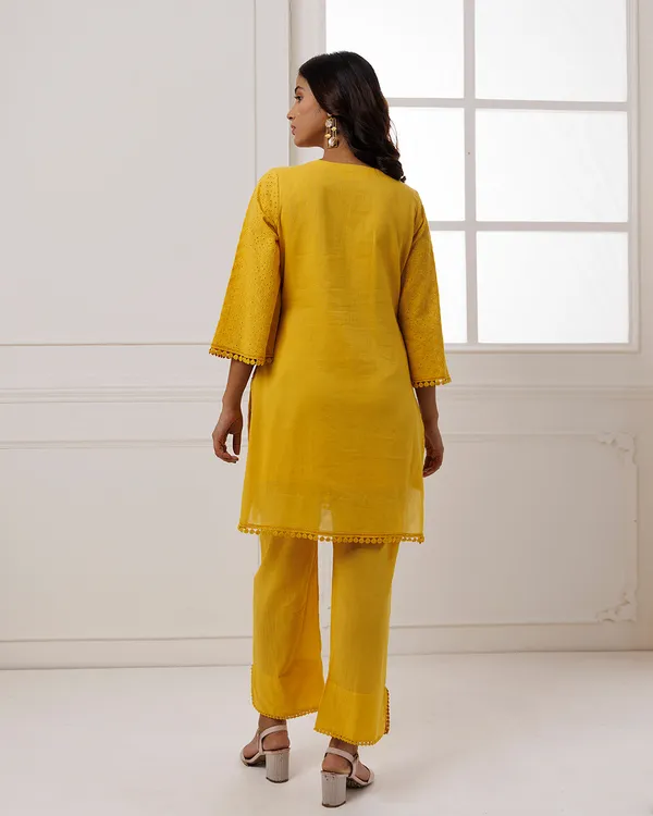 Yellow_Cotton_Schiffli_Kurta_Set