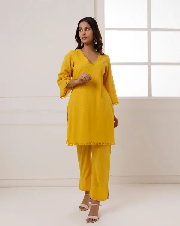 Yellow_Cotton_Schiffli_Kurta_Set