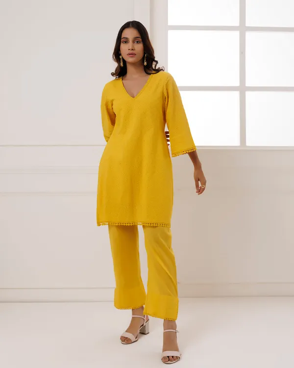 Yellow_Cotton_Schiffli_Kurta_Set