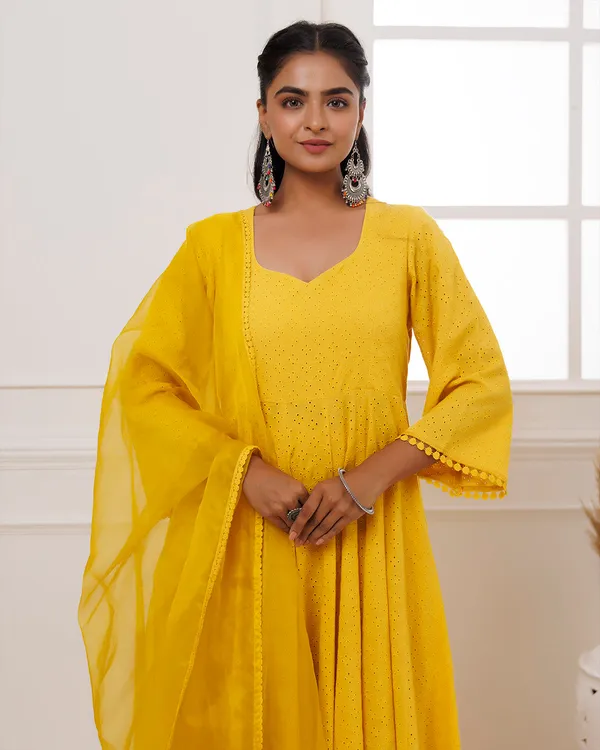 Yellow_Schiffli_Cotton_Anarkali_Suit