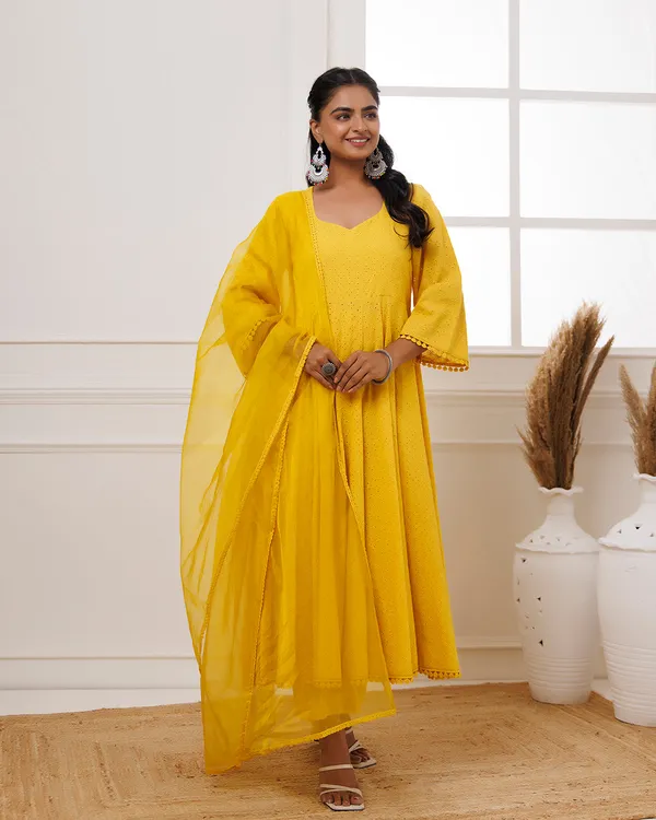 Yellow_Schiffli_Cotton_Anarkali_Suit