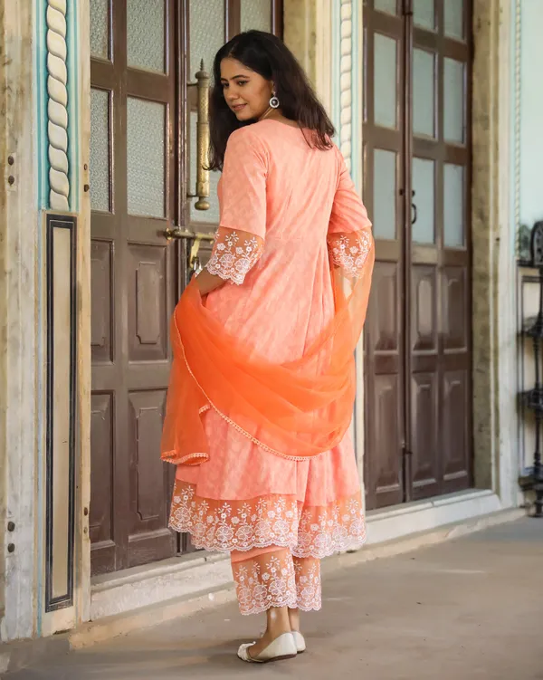 Orange_Dobby_Cotton_Anarkali_Suit