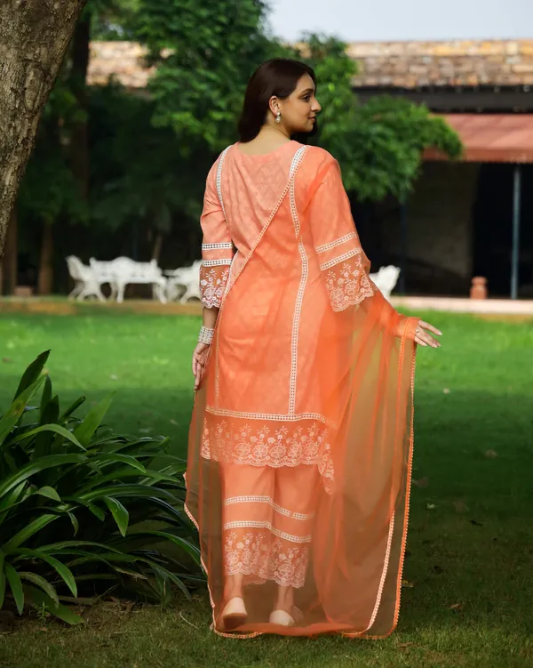 Orange_Dobby_Cotton_Asymmetric_Suit_Set