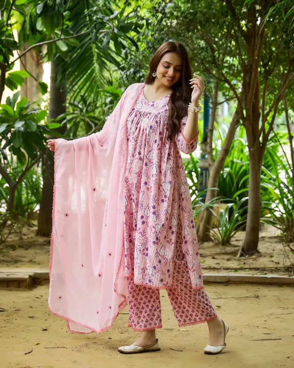 Pink_Violet_Block_Printed_Cotton_Suit_Set