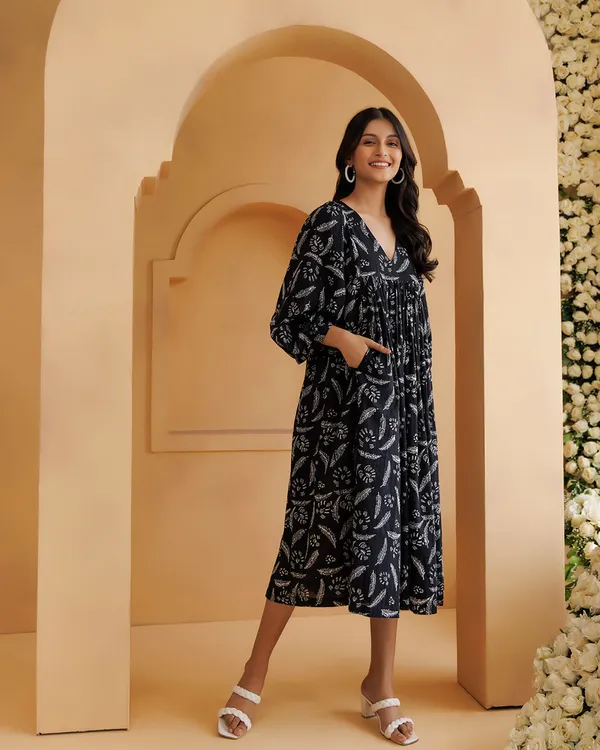 Black_Qala_Hand_Block_Printed_Gathe_Dress