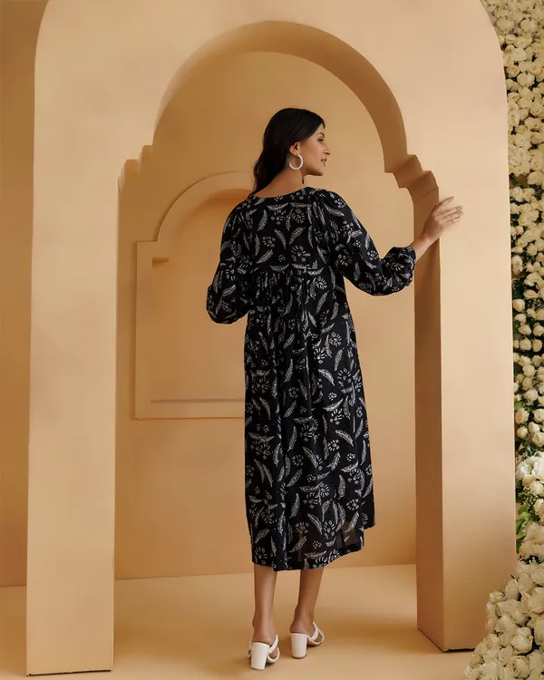 Black_Qala_Hand_Block_Printed_Gathe_Dress