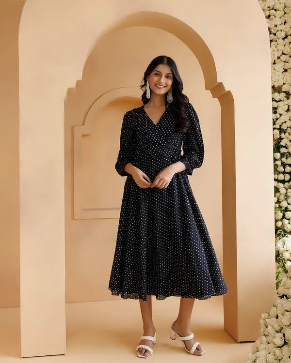Black_Qala_Polka_Hand_Block_Printed_Angrakha_Dress