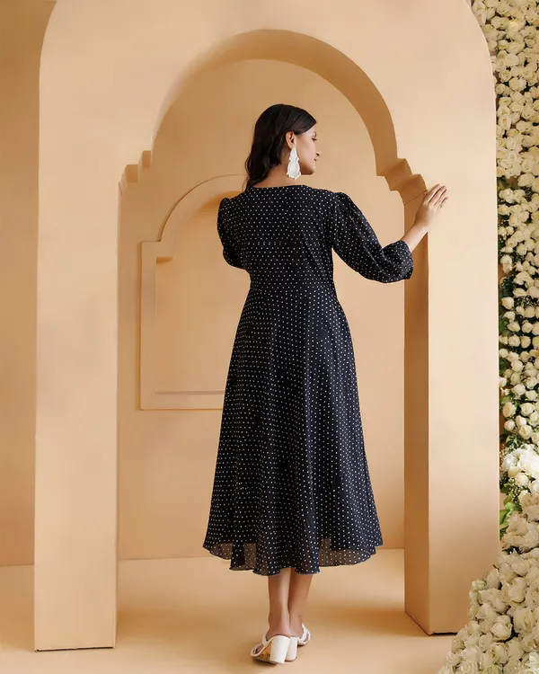 Black_Qala_Polka_Hand_Block_Printed_Angrakha_Dress