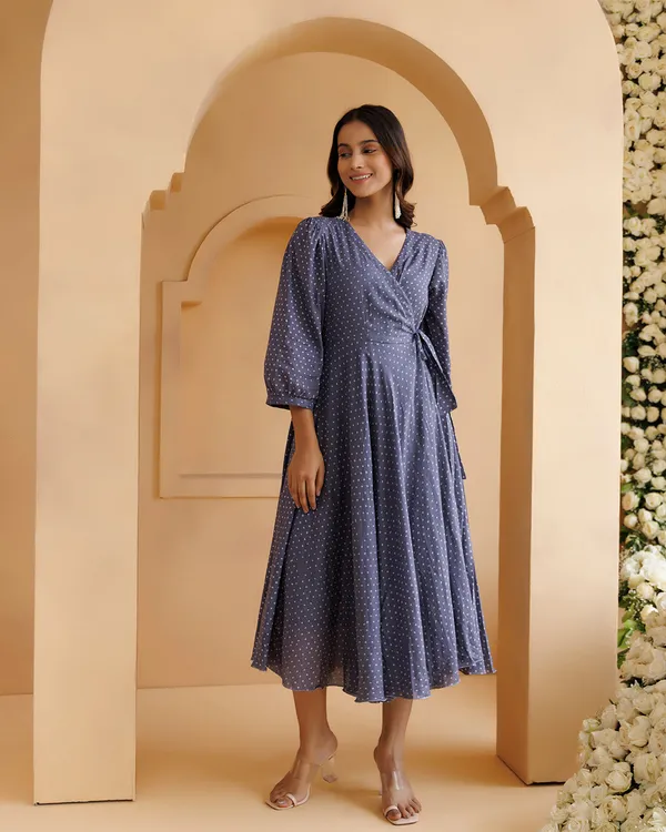 Navy_Blue_Qala_Polka_Hand_Block_Printed_Angrakha_Dress
