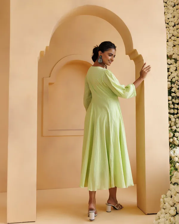Green_Qala_Pista_Polka_Hand_Block_Printed_Angrakha_Dress