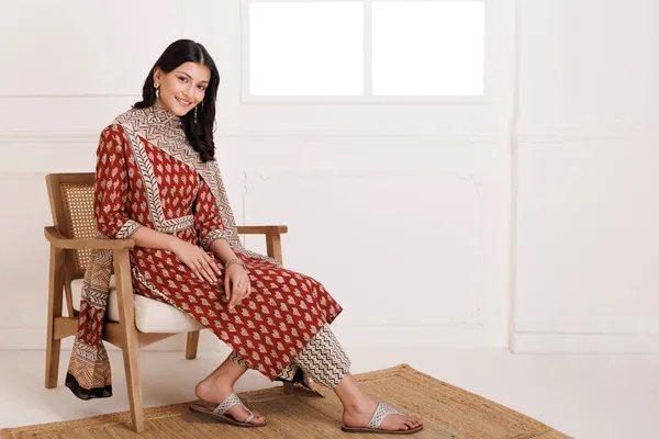 Red_Bagru_Butti_Block_Printed_Cotton_Suit_Set
