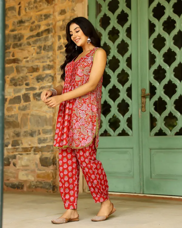 Red_Block_Printed_Cotton_Cord_Set