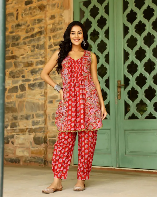 Red_Block_Printed_Cotton_Cord_Set