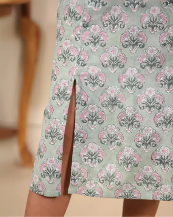 Green_Handblock_Printed_Cotton_Dress