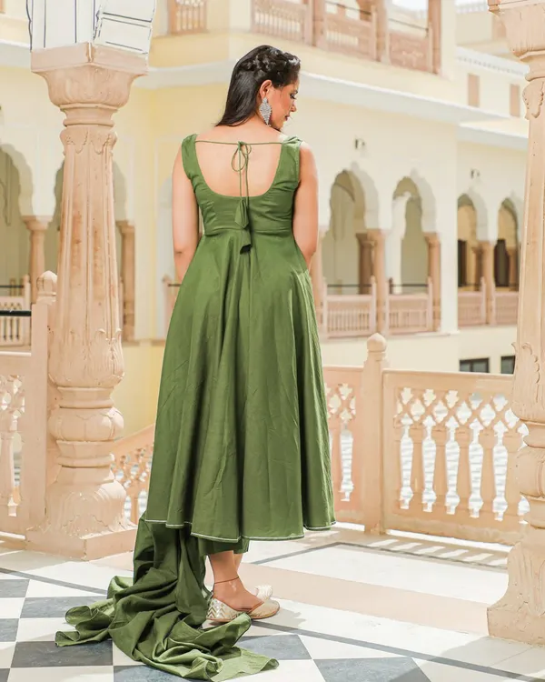 Green_Solid_Mulmul_Anarkali_Suit