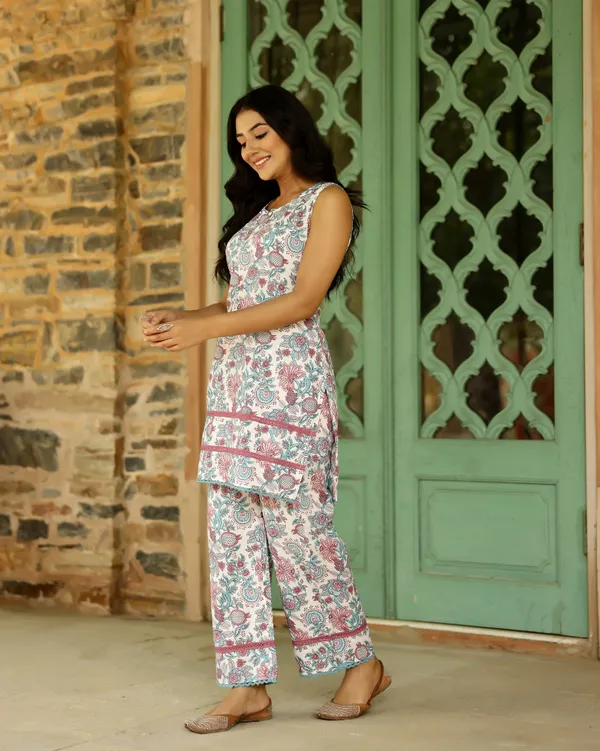 White_Turquoise_Block_Printed_Cotton_Cord_Set