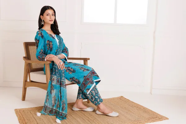 Blue_Turquoise_Hand_Block_Printed_Cotton_Suit_Set