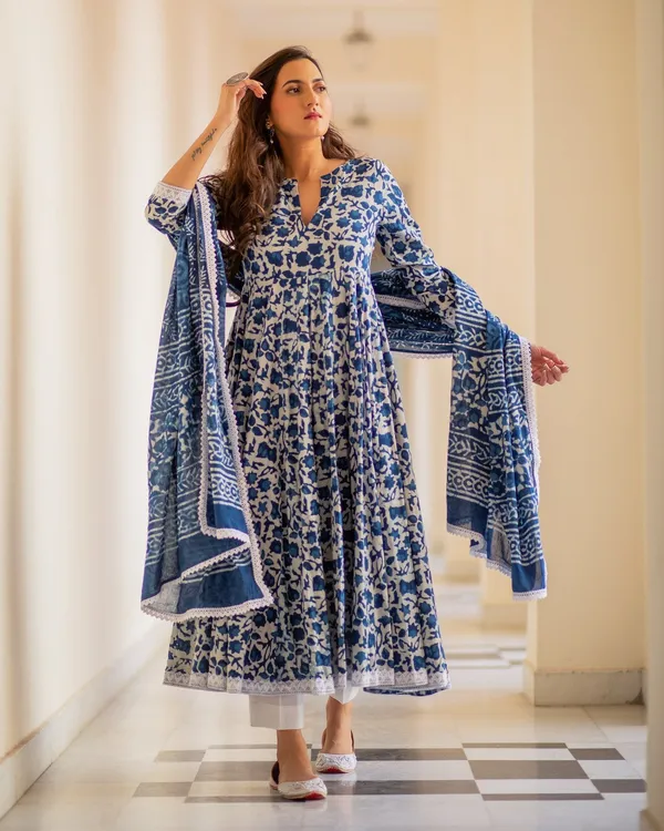 Navy_Blue_Dabu_Print_Anarkali_Suit