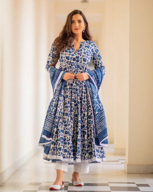 Navy_Blue_Dabu_Print_Anarkali_Suit
