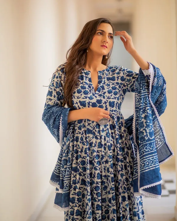 Navy_Blue_Dabu_Print_Anarkali_Suit