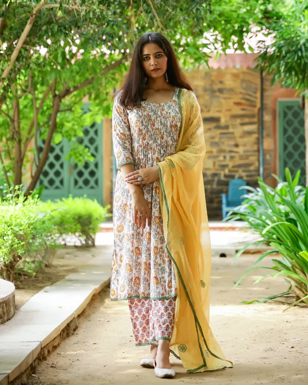 Multicolour_And_Floral_Block_Print_Suit