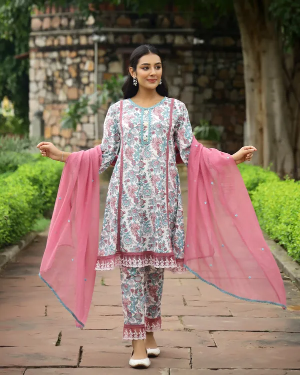 Multicolour_Block_Printed_Cotton_Suit_Set