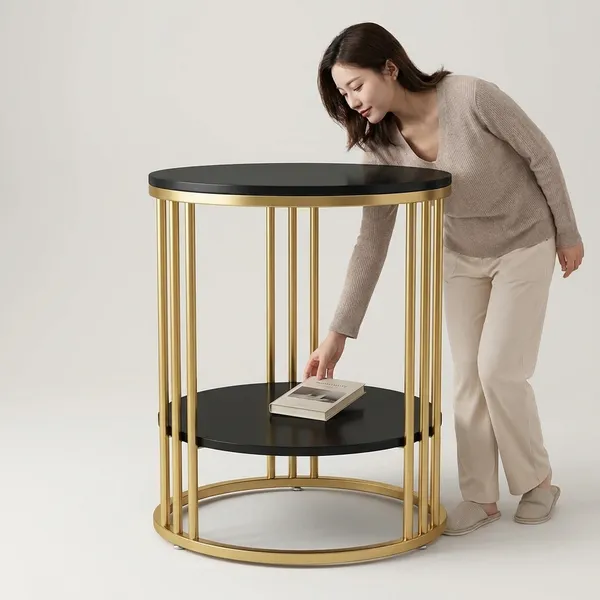 Modern_Round_Side_Table_With_Gold_Metal_Frame_And_Black_Top
