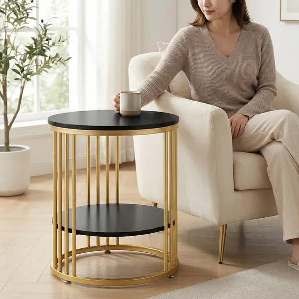 Modern_Round_Side_Table_With_Gold_Metal_Frame_And_Black_Top