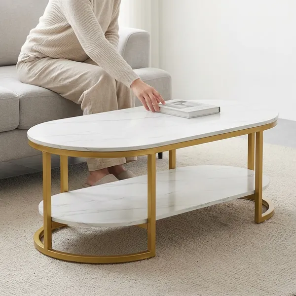 Modern_Oval_White_Marble_Coffee_Table_With_Gold_Metal_Frame_And_Storage_Shelf