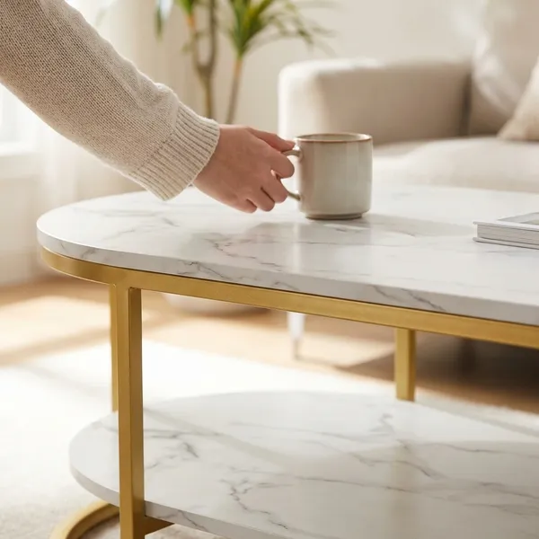 Modern_Oval_White_Marble_Coffee_Table_With_Gold_Metal_Frame_And_Storage_Shelf