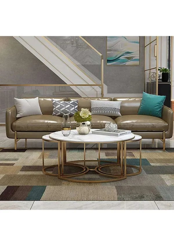 Modern_Living_Room_Nesting_Coffee_Table_Set_-_White_Marble_Top_With_Gold_Metal_Frame_(Set_Of_3)