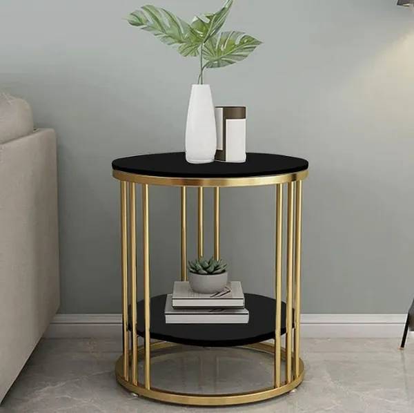 Modern_Round_Side_Table_With_Gold_Metal_Frame_And_Black_Top