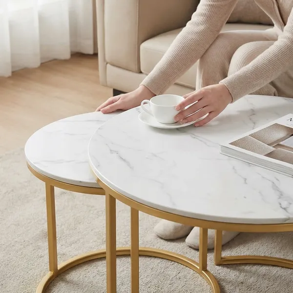 Modern_Living_Room_Nesting_Coffee_Table_Set_-_White_Marble_Top_With_Gold_Metal_Frame_(Set_Of_3)