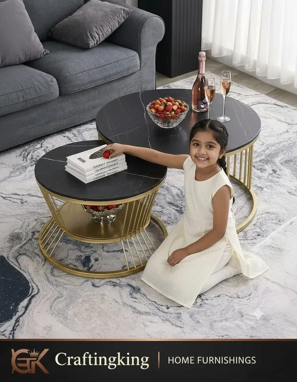 Modern_Nesting_Coffee_Tables_With_Gold_Metal_Frame_And_Black_Marble_Top_(Set_Of_2)