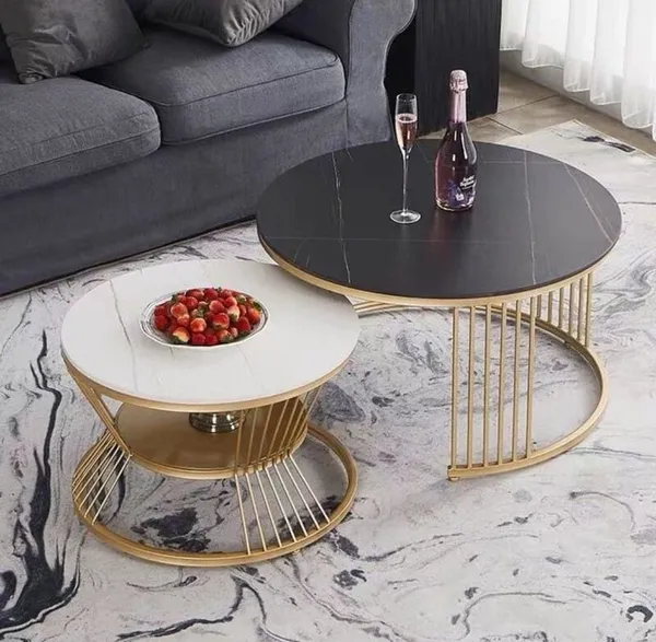 Modern_Geometric_Round_Nesting_Coffee_Table_Set_With_Gold_Metal_Frame_(Set_Of_2)