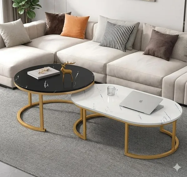 Modern_Nesting_Coffee_Table_Set_With_Marble_&_Black_Glass_Top_(Set_Of_2)