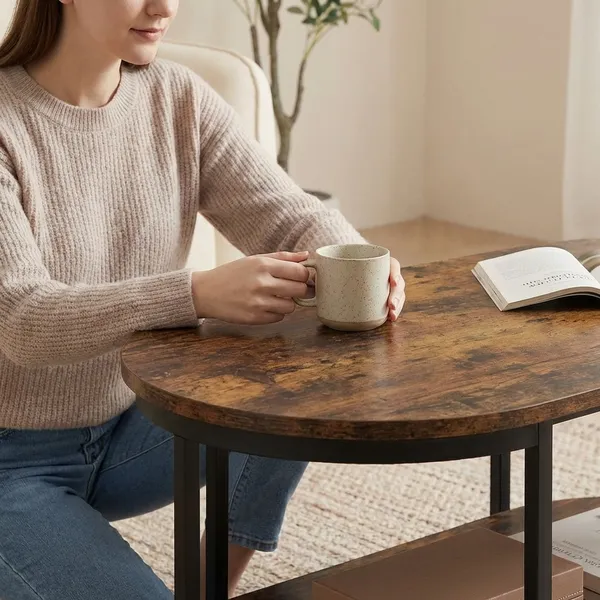 Oval_Coffee_Table_With_Storage_Shelf_-_Rustic_Brown_&_Black_Metal_Frame