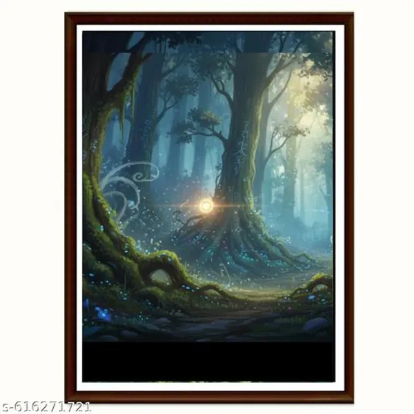 Enchanted_Forest_Wall_Art_Set_Of_3_Framed_Canvas_Natures_Prints_Fantasy_Mystical_Landscape_Decor_For_Home_And_Office