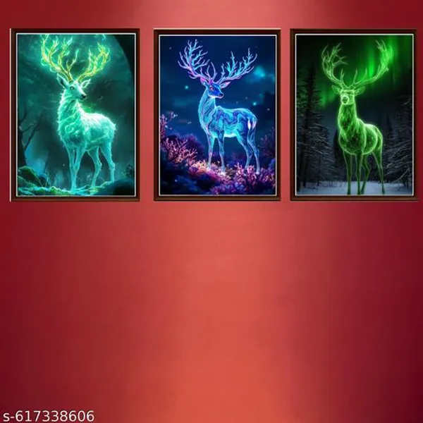 Mystical_Deer_Wall_Art_Set_Of_3_Blue_Green_Forest_Canvas_Prints_Modern_Framed_Natures_Decor_For_Living_Room_Bedroom_Office