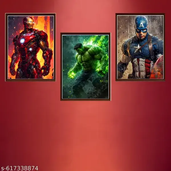 Superheroes_Wall_Art_Set_Of_3_Iroon_Man_Hulks_Captains_America_Framed_Posters_Modern_Wall_Decor_For_Bedroom_Office_Kids_Room