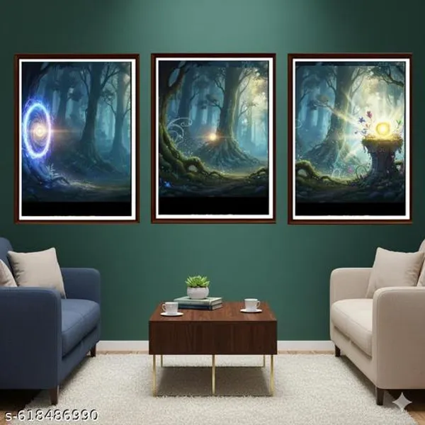 Mystical_Forest_Wall_Art_Set_Of_3_Frames_Enchanted_Natures_Canvas_Paintings_Logical_Framed_Landscape_Prints_For_Living_Room_Home_Decor
