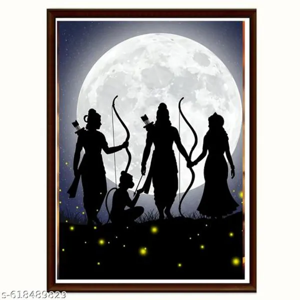 Divine_Lord_Ram_Darbar_Wall_Art_Set_Of_3_Frames_Lord_Ram_Lakshman_Hanuman_Framed_Canvas_Paintings_Spiritual_Moonlight_Wall_Decor_For_Home_Pooja_Room