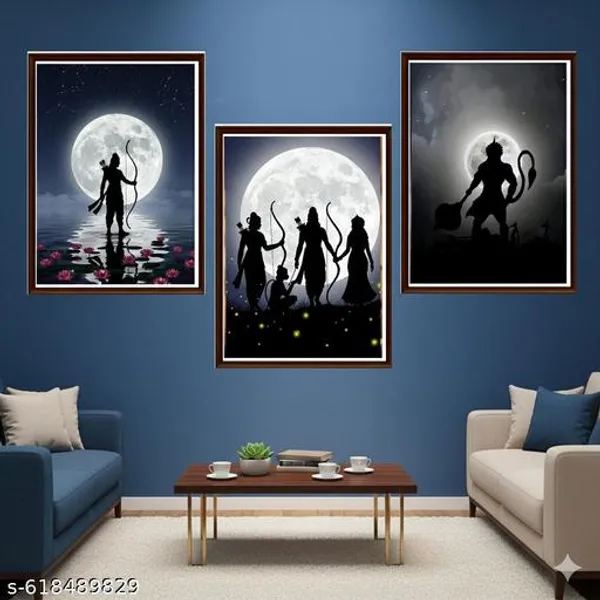 Divine_Lord_Ram_Darbar_Wall_Art_Set_Of_3_Frames_Lord_Ram_Lakshman_Hanuman_Framed_Canvas_Paintings_Spiritual_Moonlight_Wall_Decor_For_Home_Pooja_Room