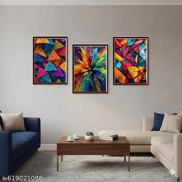 Vibrant_Abstract_Wall_Art_Set_Of_3_Frames_Modern_Geometric_Colour_Splash_Paintings_Multi_Colour_Framed_Canvas_For_Living_Room_Bedroom_Office_Decor
