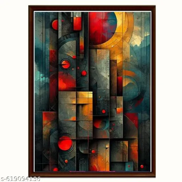 Abstract_Paintings_Wall_Art_Set_Of_3_Frames_Brown_Frame_Modern_Canvas_Prints_Miniimalist_Contemporary_Decor_For_Living_Room_Bedroom_Office