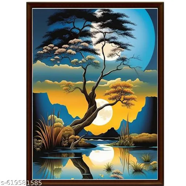 Sunset_Mountain_Wall_Art_Set_Of_3_Frames_Framed_Natures_Landscape_Canvas_Prints_Scenic_Skys_River_Paintings_For_Living_Room_Bedroom_Office_Decor
