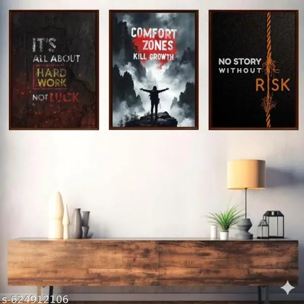 Motivational_Wall_Art_Set_Of_3_Frames_Hard_Work_Risk_Quote_Posters_Black_Orange_Canvas_Frames_Gym_Office_Home_Wall_Decor