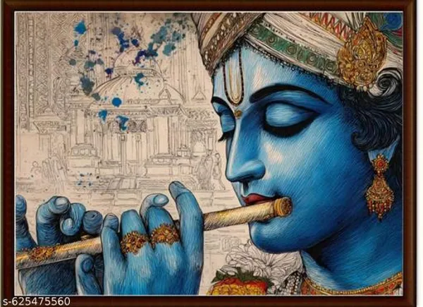 Divine_Indian_Spiritual_Wall_Art_Set_Of_3_Frames_Blue_Orange_Canvas_Prints_Framed_Cultural_Home_Decor_For_Living_Room_Temple_Office