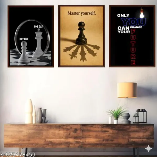 Motivational_Chess_Wall_Art_Set_Of_3_Frames_Black_White_Strategy_Quote_Prints_Framed_Canvas_For_Office_Study_Home_Decor