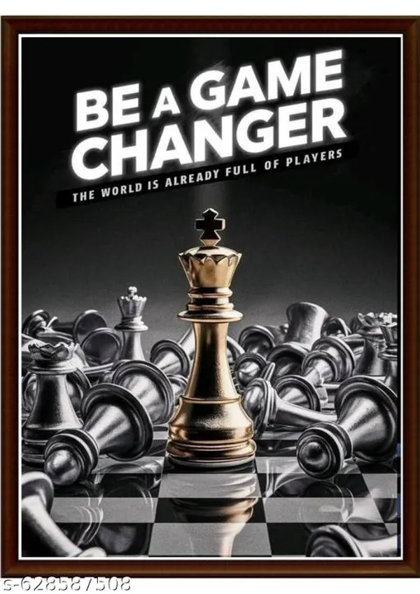 Motivational_Chess_Wall_Art_Set_Of_3_Frames_Game_Changer_Canvas_Frames_In_Black_Gold_White_Modern_Strategy_Wall_Decor_For_Home_Office